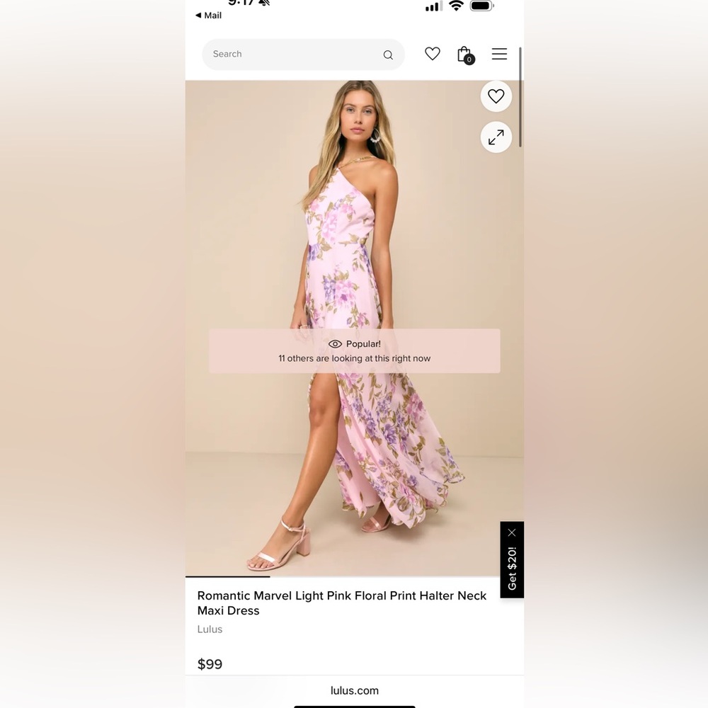 Lulu's Pink and Purple Floral Dress